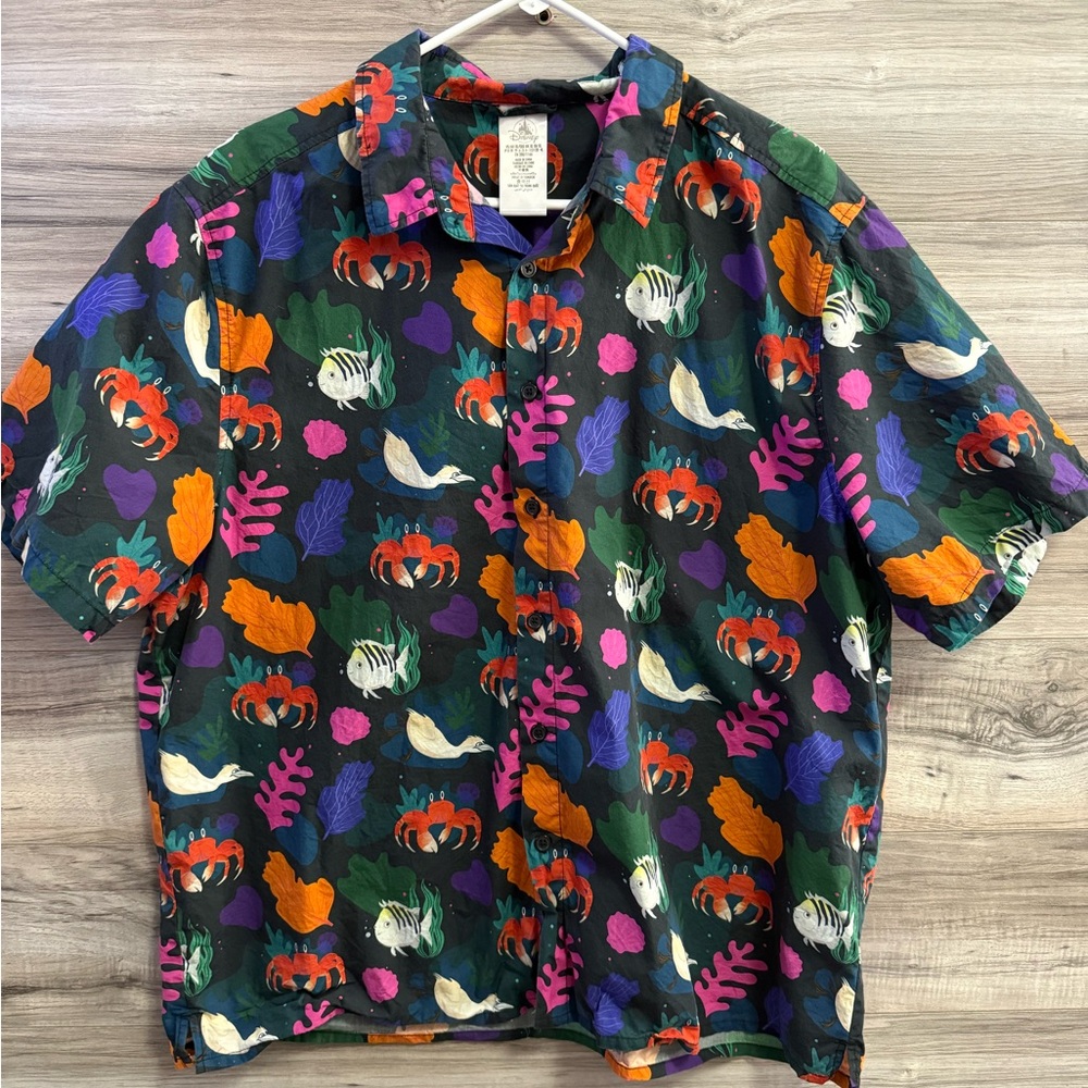 Men’s The Little Mermaid Woven Shirt Disney Store Live Action Film